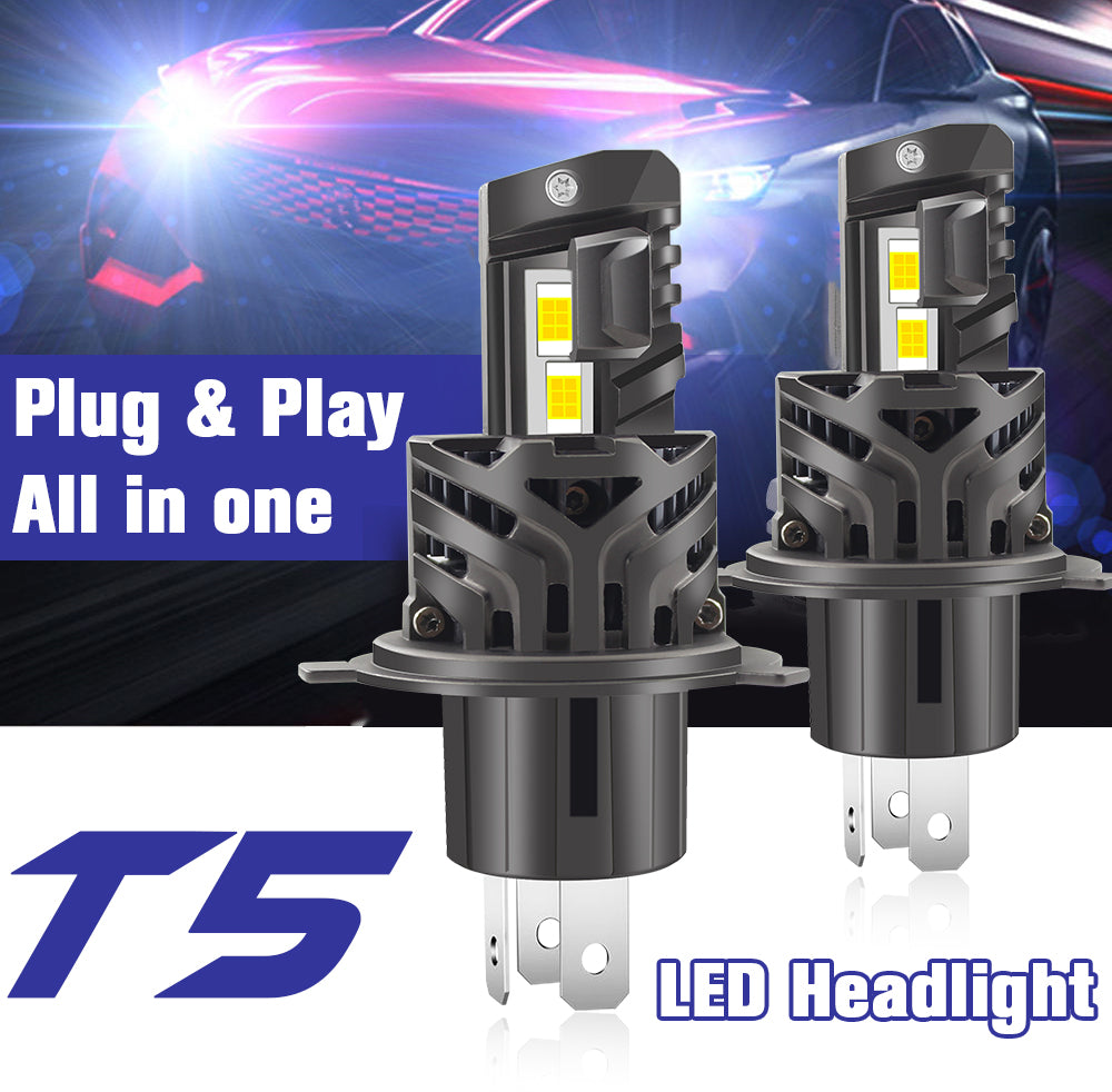 Luces LED T5 Plug & Play 18,000LM para Carro – Luz Blanca 6000K