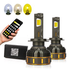 Luces LED V7 MAX Smart App 3 Colores 100W 20,000LM – H1, H4, H7, H11, 9005 y 9006