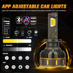 Luces LED V7 MAX Smart App 3 Colores 100W 20,000LM – H1, H4, H7, H11, 9005 y 9006