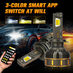 Luces LED V7 MAX Smart App 3 Colores 100W 20,000LM – H1, H4, H7, H11, 9005 y 9006